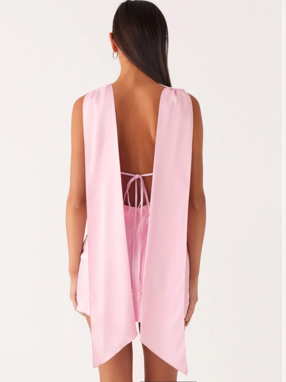 Peppermayo Satin High-Neck Mini Dress - Light Pink - Picture 4 of 4